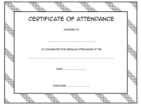 Perfect Attendance Certificate Template 7 Paddle Templates