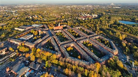 Nikiszowiec widok z lotu ptaka Najciekawsze atrakcje Górny Śląsk