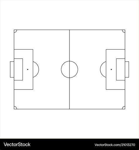 Soccer field icon sketch of europe football field Vector Image