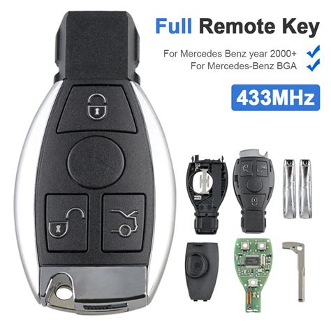 Smart Remote Key Fob 3 Button 433MHz For Mercedes Benz 2000 BGA NEC