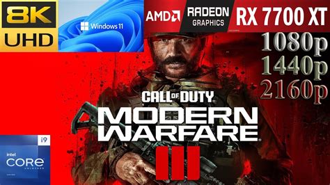 Call Of Duty Modern Warfare 3 RX 7700 XT 1080p 1440p 4K Game