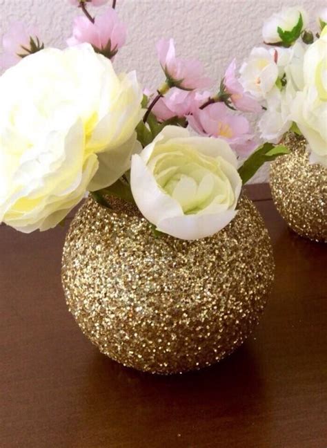 Gold Glitter Bubble Bowl Globe Vase Wedding Centerpiece 2523722