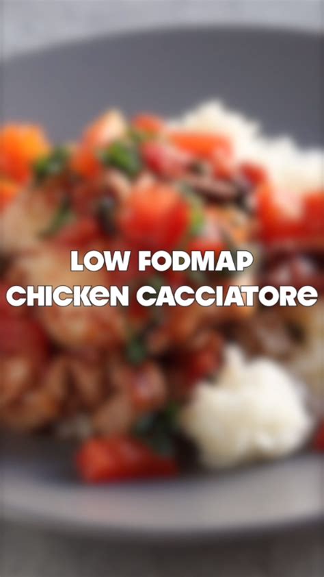 Low Fodmap Chicken Cacciatore Recipe Fodmap Chicken Recipes Low