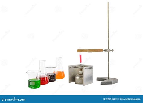 Laboratory Equipment Test Tube Holder And Alcohol Lamp Test Tub Stock