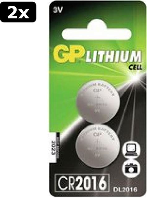 X Gp Lithium Knoopcel Batterij Cr V Blister Bol