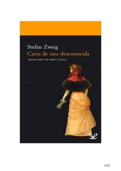 Carta De Una Desconocida Stefan Zweig 1