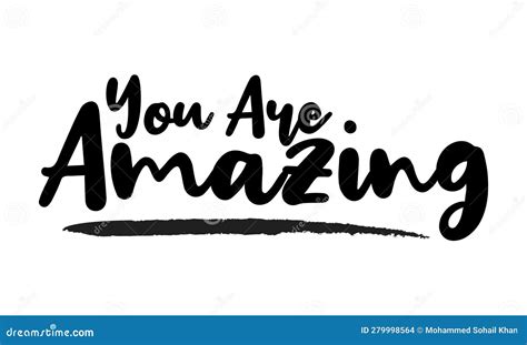 You Are Amazing Stylish Typography Text Lettering Phrase Vector Design