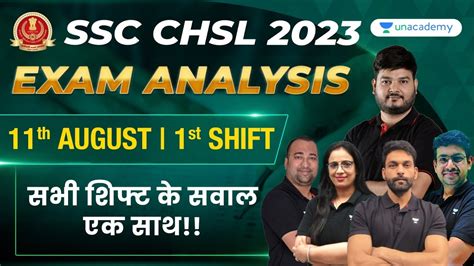 Ssc Chsl I Chsl Exam Analysis I Th August St Shift I All