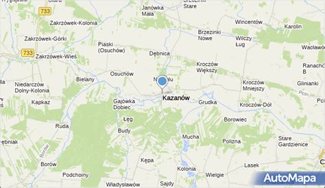 Mapa Kazanów Kazanów powiat zwoleński na mapie Targeo