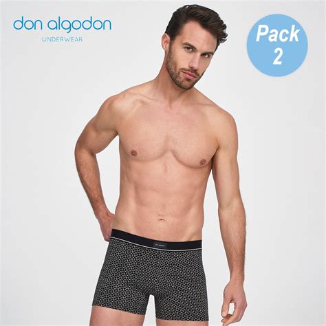 Bóxer hombre algodon pack x 2 cintura colores Don Algodón