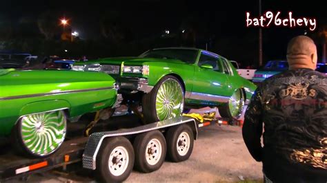 Car Show Customs Green Fleet Box Chevy On 32s 75 Donk Ford Dually