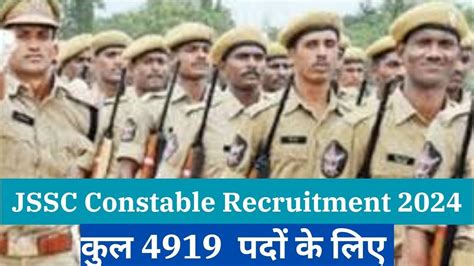 JSSC Constable Recruitment 2024 4919 Vacancies From Jharkhand Police