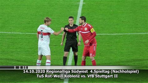 Tus Rot Wei Koblenz Vs Vfb Stuttgart Ii Youtube