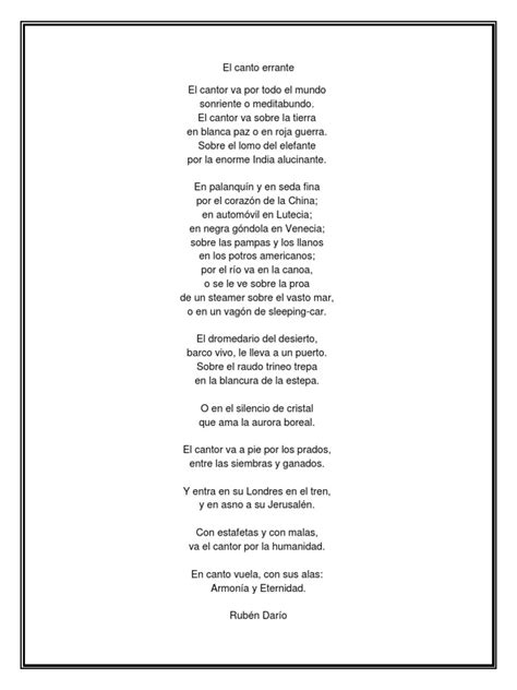 El Canto Errante Ruben Dario Pdf