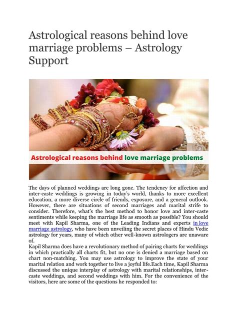 Ppt Astrological Reasons Behind Love Marriage Problems Astrology