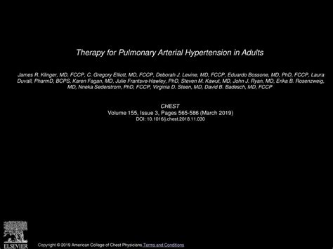 Therapy For Pulmonary Arterial Hypertension In Adults Ppt Download