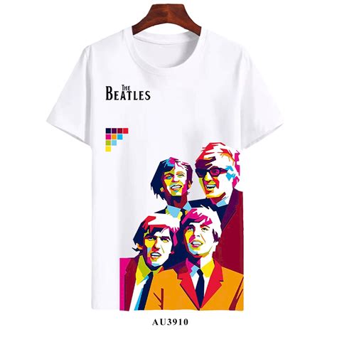 Jual Kaos Distro Band Muslimah The Beatles Cowo Cewe Lengan Pendek