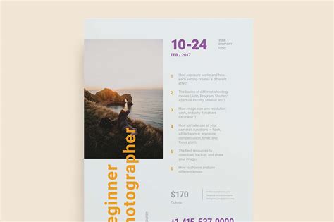 Free Beginner Photographer Poster Template