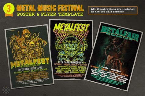 Metal Music Festival Poster Flyer Behance