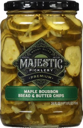 Majestic Picklery Premium Maple Bourbon Bread Butter Chips Pickles