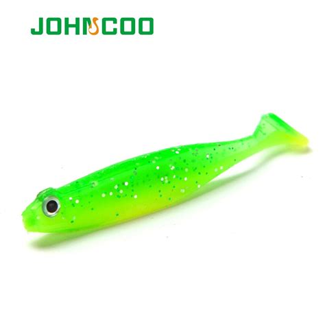 JOHNCOO 8pcs Lure Fishing Shad Worm 60mm 2g Soft Artificiais Fishing