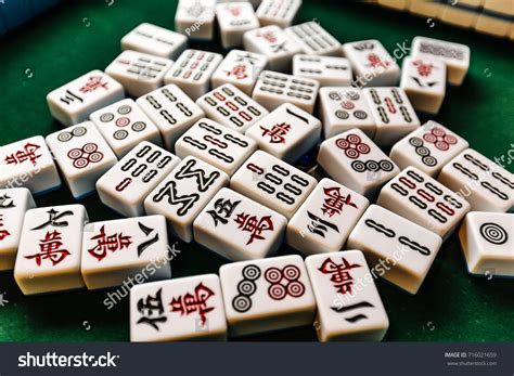 Mahjong Board Game Pieces Lying On Stock Photo 716021659 | Shutterstock