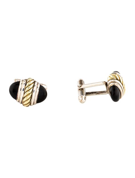 David Yurman Onyx Cufflinks - Cufflinks - DVY56812 | The RealReal