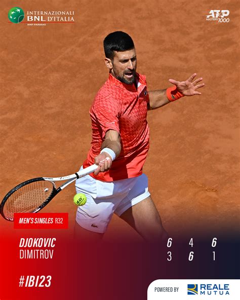 Masters De Roma Djokovic Se Impone A Dimitrov Y Avanza A Octavos De