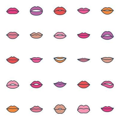 Lips Outline Vector Art, Icons, and Graphics for Free Download