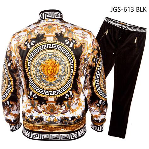 PRESTIGE BLACK VERSACE INSPIRED TRACKSUIT – suit-yourself-menswear