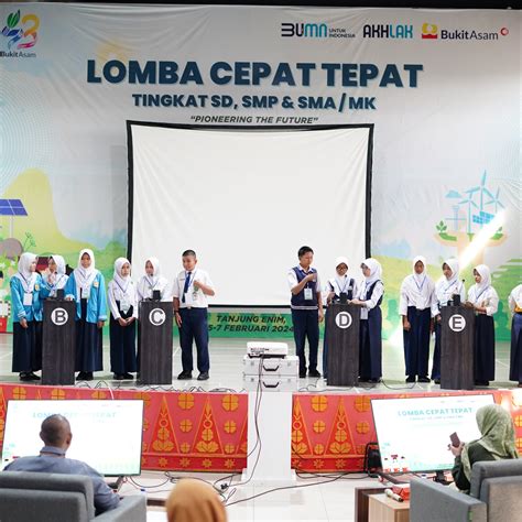 Dukung Kemampuan Akademik Pelajar Bukit Asam Hadirkan Lomba Cepat