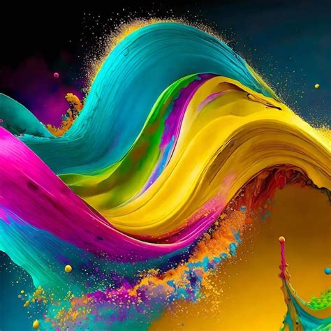 Premium Photo Dance Of Colors Abstract Colorful Fluid Design