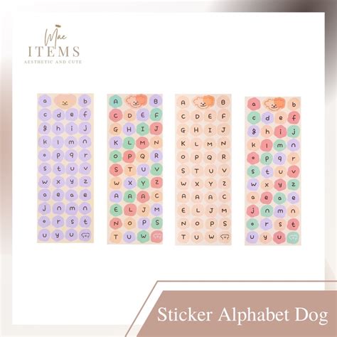 Jual Ecer Stationary Sticker Aesthetic Alphabet Sticker Alfabet