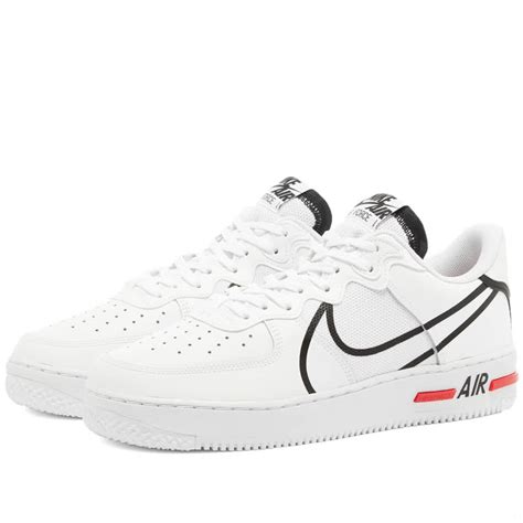 Nike Air Force 1 React White, Black & Red | END. (JP)