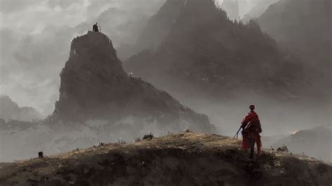 A Character In A Stunning Landscape By Jakub Rozalski Stable