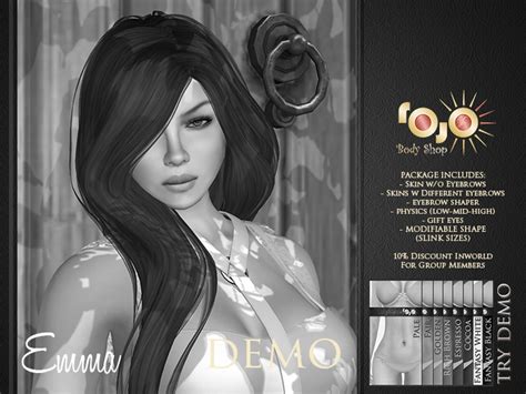 Second Life Marketplace Rojo Body Shop Emma Demo Pack