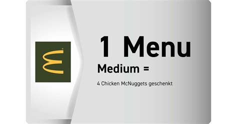 Gutschein Menu Medium Chicken Mcnuggets Geschenkt Bei Mcdonald S