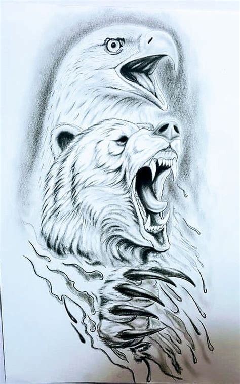 Pin by Weißer Hai on Realistisches Tattoo Bear tattoo designs Sketch