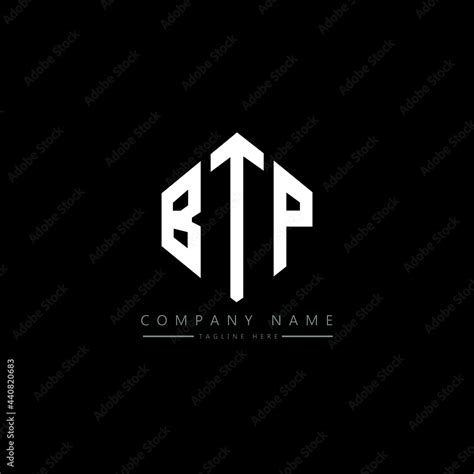 BTP Letter Logo Design With Polygon Shape BTP Polygon Logo Monogram