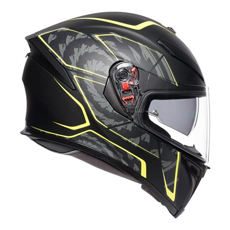 Agv K S Tornado Helmet Model Uk Stock Black Flo Yellow Jaws