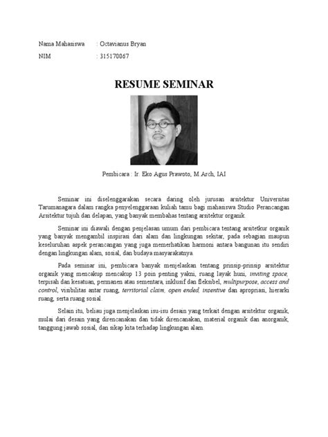 Contoh Resume Seminar Pdf