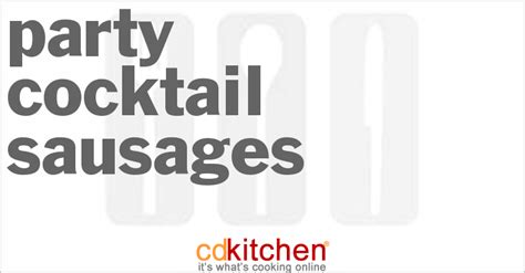 Party Cocktail Sausages Recipe | CDKitchen.com