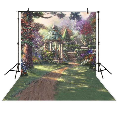 Mohome 5x7ft Garden Theme Scene Spring Floral Flower Backdrops Party