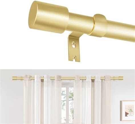 Amazon Zyrw Gold Curtain Rods For Windows To Inch Inch