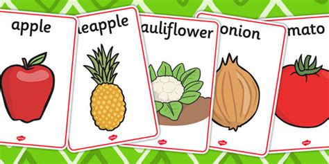 Flashcards Fruits And Vegetables Pdf