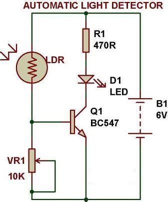 Two LED light sensor circuit : ECE