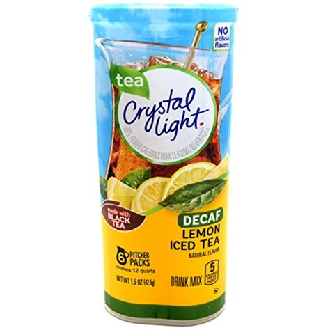 Crystal Light Lemon Decaf Iced Tea Natural Flavor Drink Mix 12 Quart Canister Pack Of 4