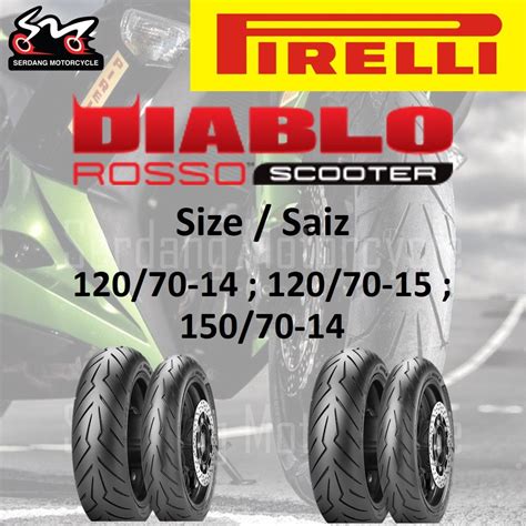 Pirelli Angel Scooter Diablo Rosso Scooter Tubeless Tyre Tire Tayar