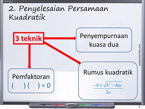 Matematik Tambahan Tingkatan 4 Persamaan Kuadratik Add Math Form 4