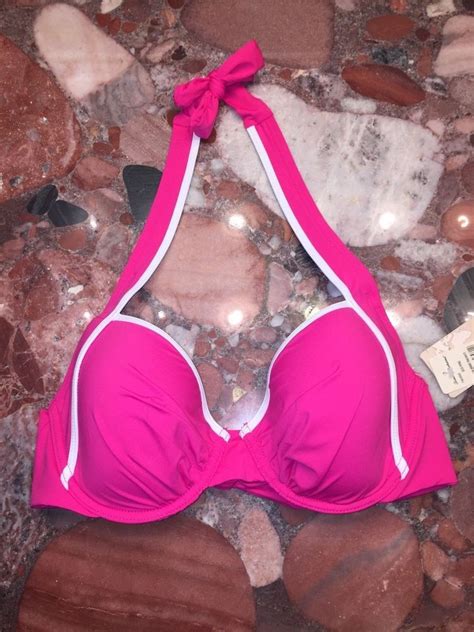 Nwt Tommy Bahama Pink Uw Full Coverage Bra Bikini Swimsuit Top